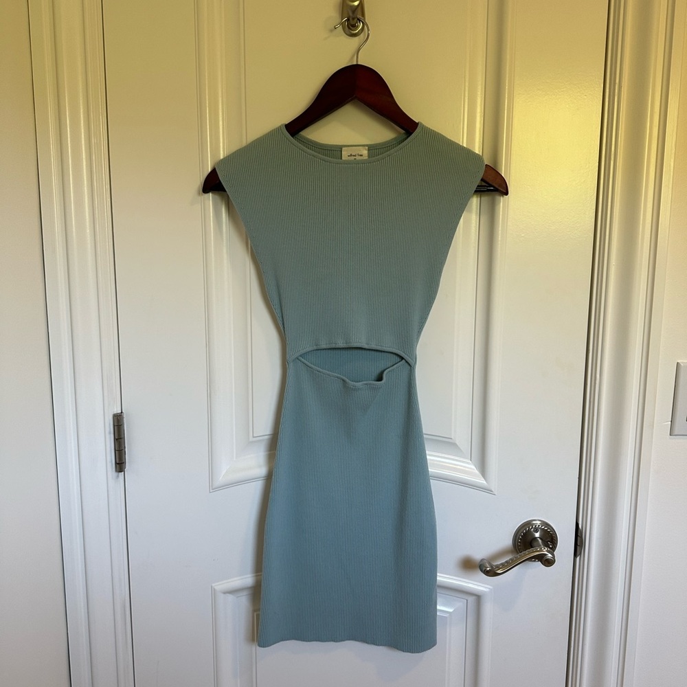 Wilfred Free Cut-Out Knit Mini Dress